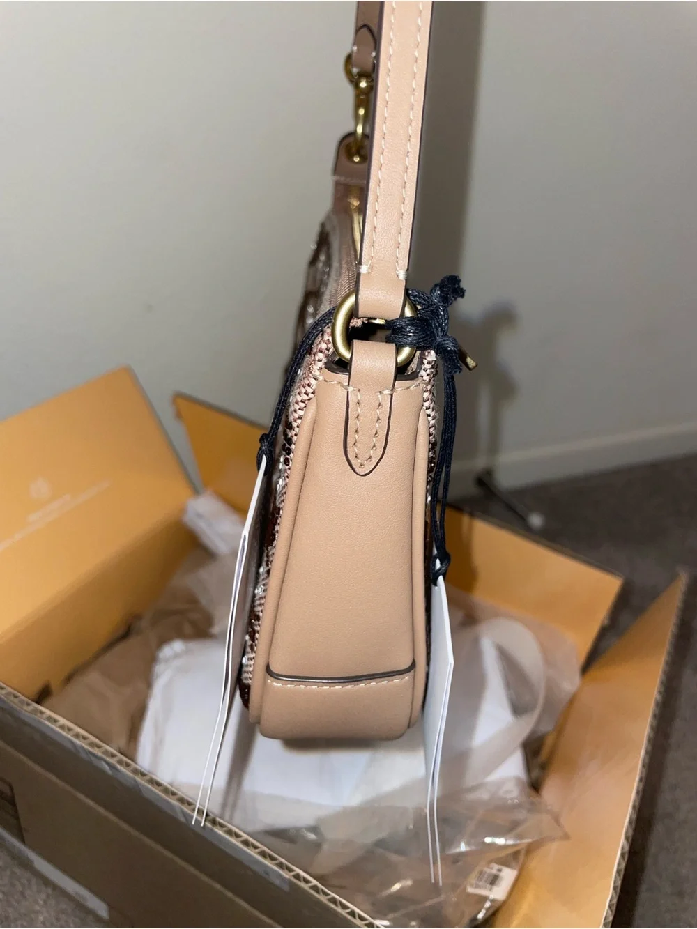 Crystal Signature Jacquard Plaza Shoulder Bag